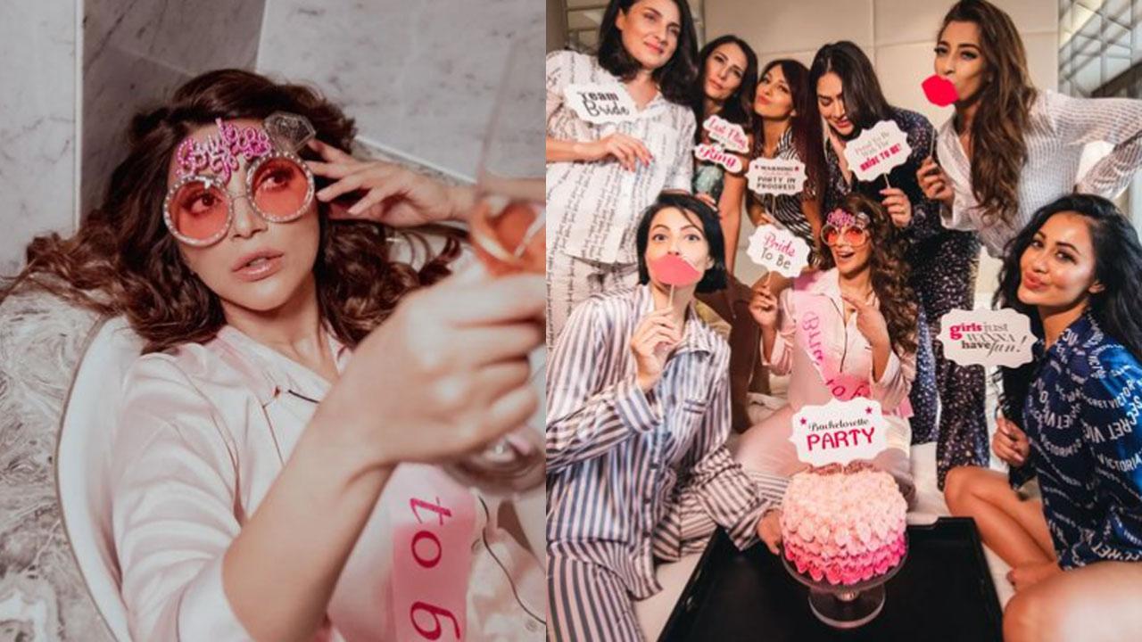 
Ahead of her wedding, Shama Sikander gives a sneak peek into her bachelorette party. The 'Ye Meri Life Hai' actor took to Instagram and shared a glimpse of her pre-wedding bash. Shama looks pretty in a white satin robe with 'bride' written on the back. She also wore a headband which has 'bride' written on it. Read the full story here

