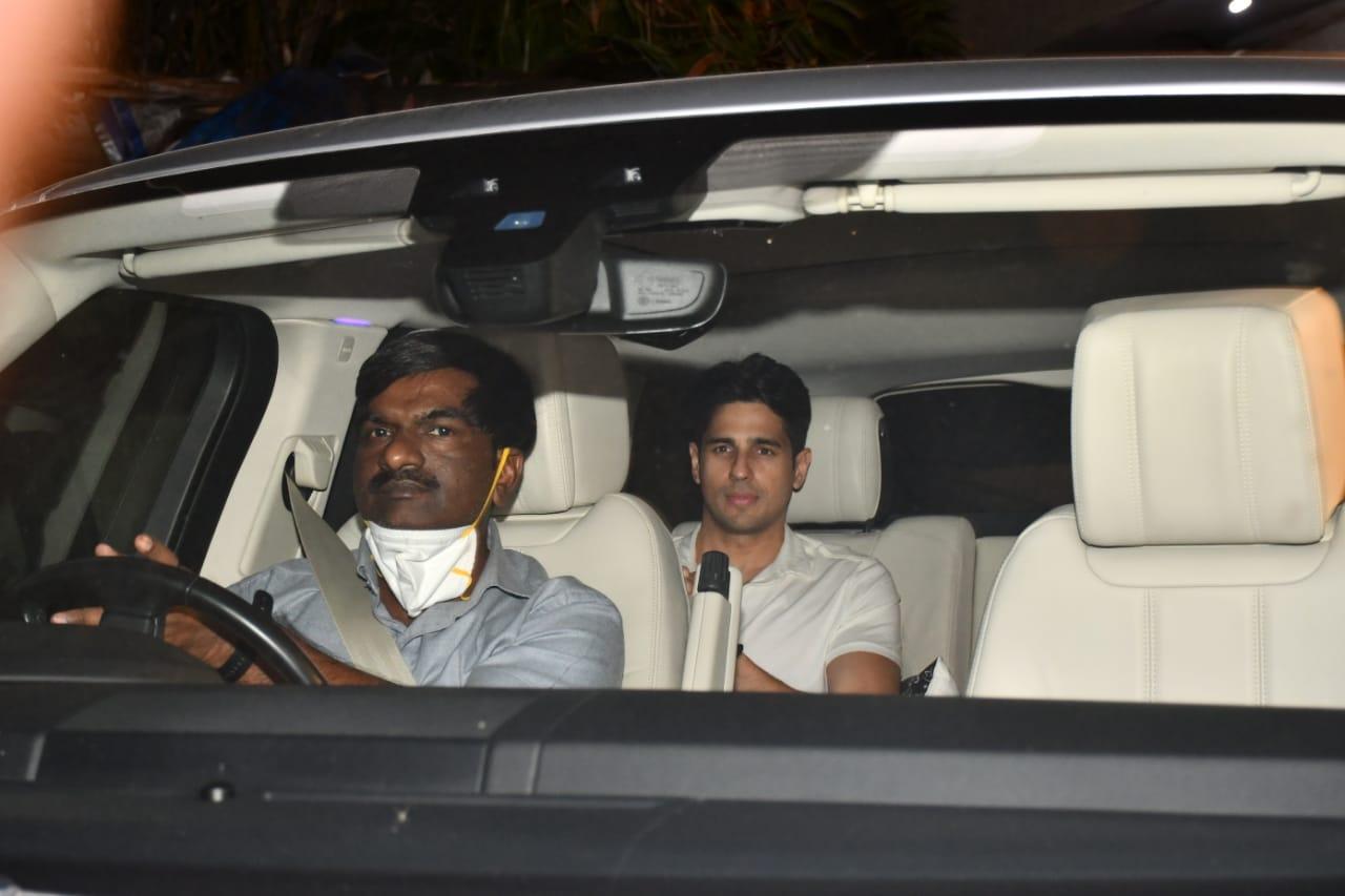 Sidharth Malhotra walked into the party with Karan Johar. 