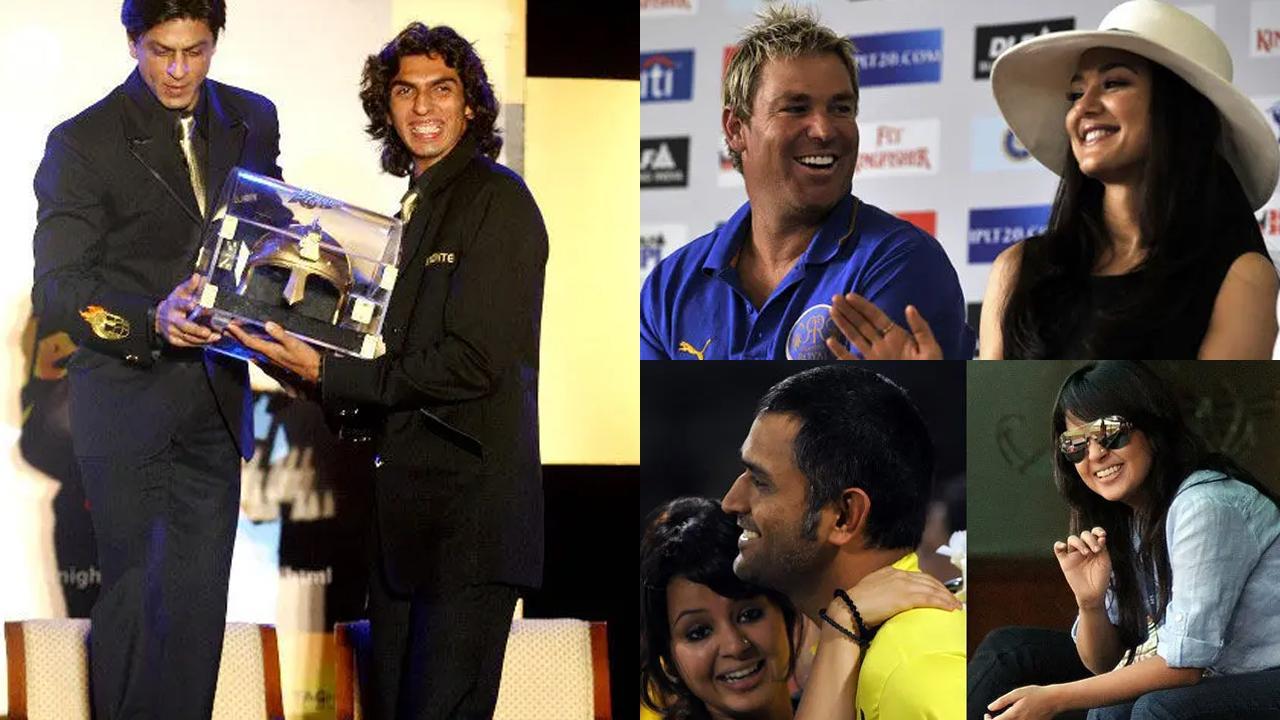 SRK stands on chair, Dhoni-Sakshi's cute moment; Warne-Preity share laughs