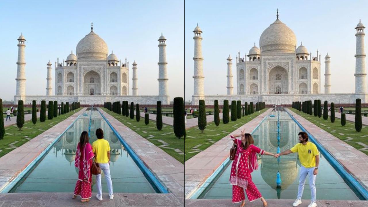 Aditya Seal celebrates birthday with wife Anushka Ranjan at Taj Mahal