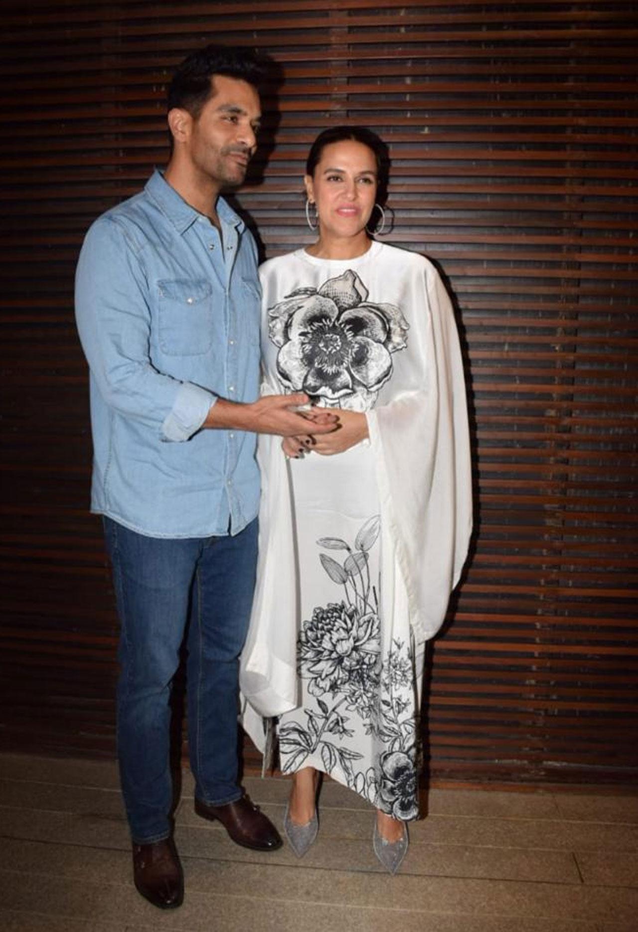 Neha Dhupia, Angad Bedi could be seen together at the bash. Neha, who played the role of ACP Catherine Alvarez said, 