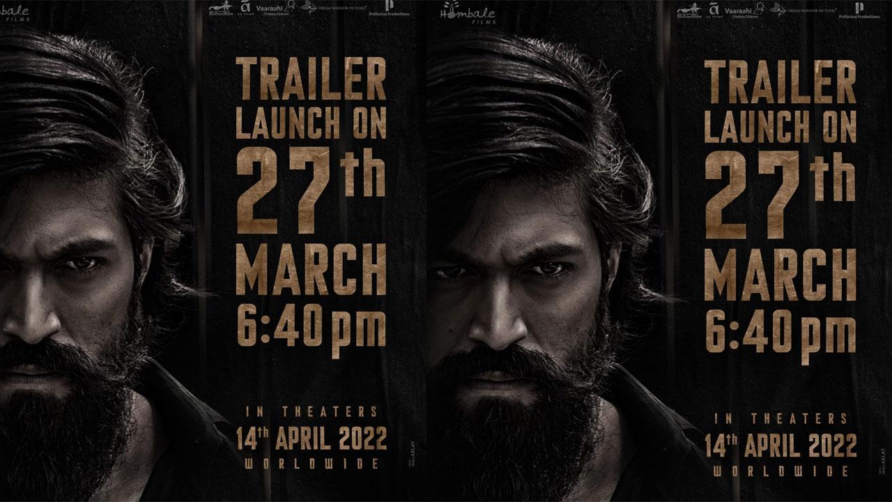 Kgf chapter 2 trailer release sales date