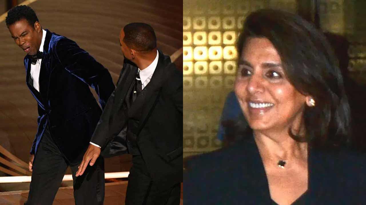 They say women can't control their emotions: Neetu Kapoor reacts to Will Smith slapping Chris
After actor Will Smith smacked comedian Chris Rock in the face during the 94th Academy Awards, the internet has been flooded with all kinds of reactions from all over the world. Bollywood celebrities, too, took to their respective social media handles and reacted to the viral incident. Neetu Kapoor shared a picture of the much-talked-about moment on her Instagram Story. She wrote, 