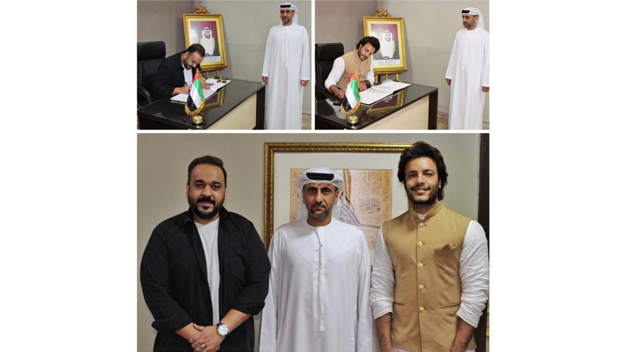 Film Producer Ali Akbar Sultan Along with Rizwann Sikander Signs a Condolence Book at The UAE Embassy on The Demise of Late President Sheikh Khalifa