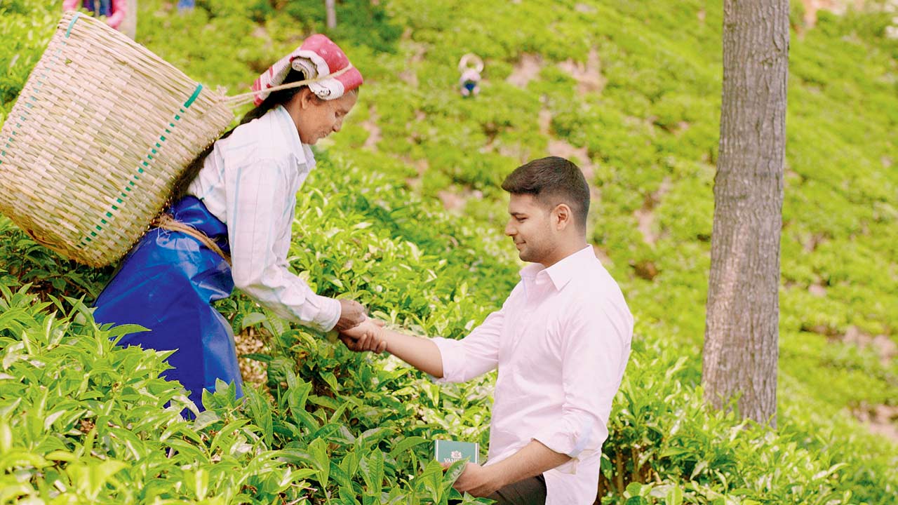 Sarda at a tea estate in Coonoor