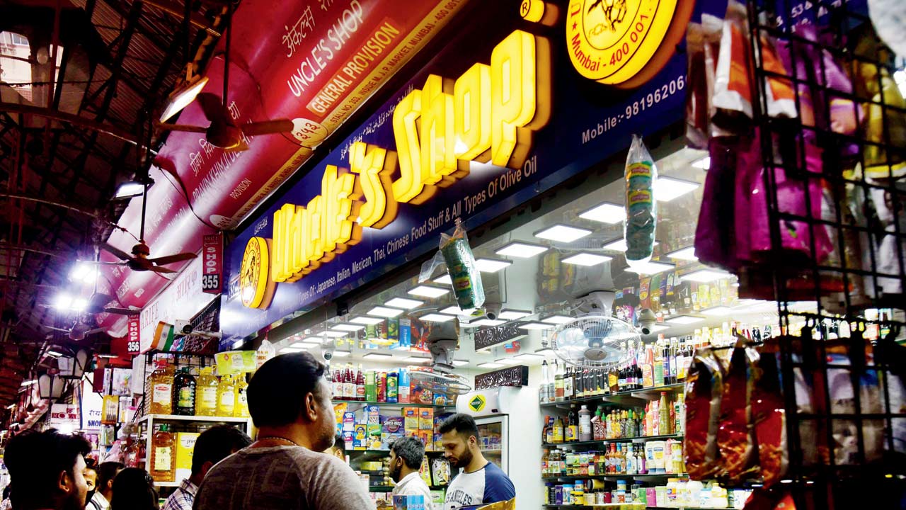 Crawford Market’s Uncle’s Shop stocks gourmet food from around the world. Pic/Suresh KK