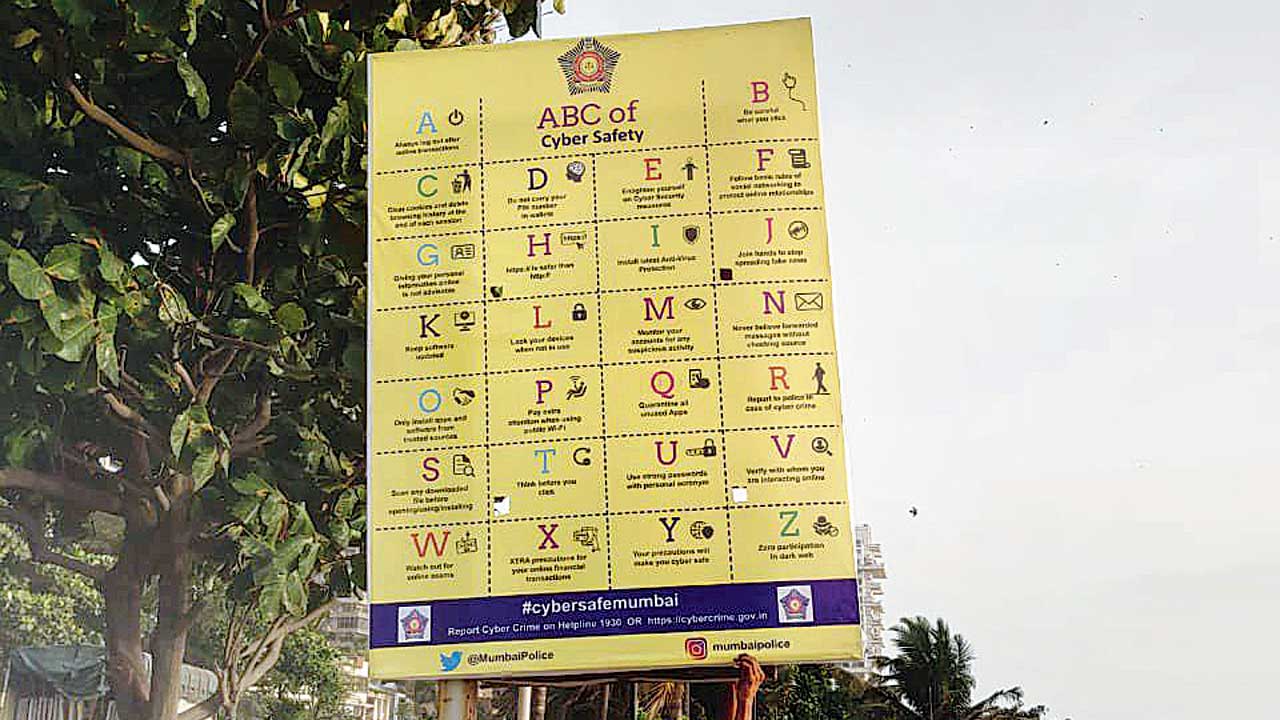 A poster on the ABC of cyber safety