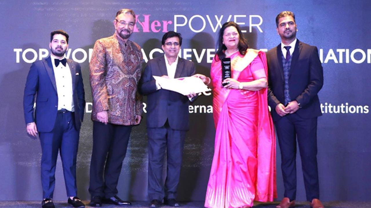 Dr Grace Pinto, MD Ryan Group of Institutions, gets HerPower Award by TBS Media