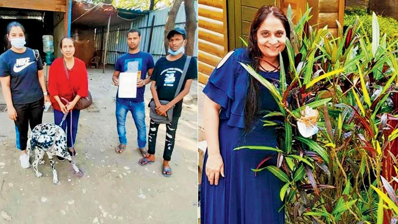 The Dalmatian that was taken away by PFA members; (right) Lata Parmar, the main accused