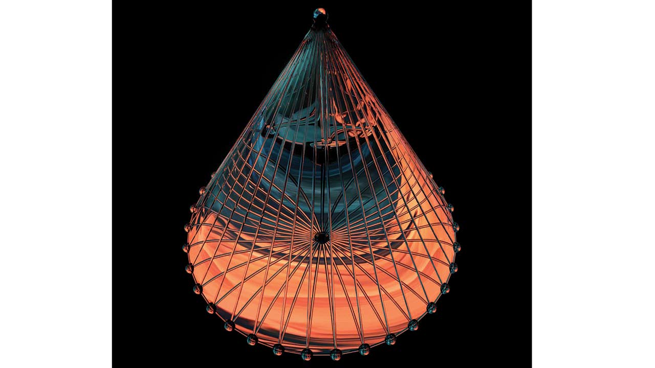 Laya Mathikshara combined 2D (painting) and 3D (sculpture) to create Fifth Dimension #24