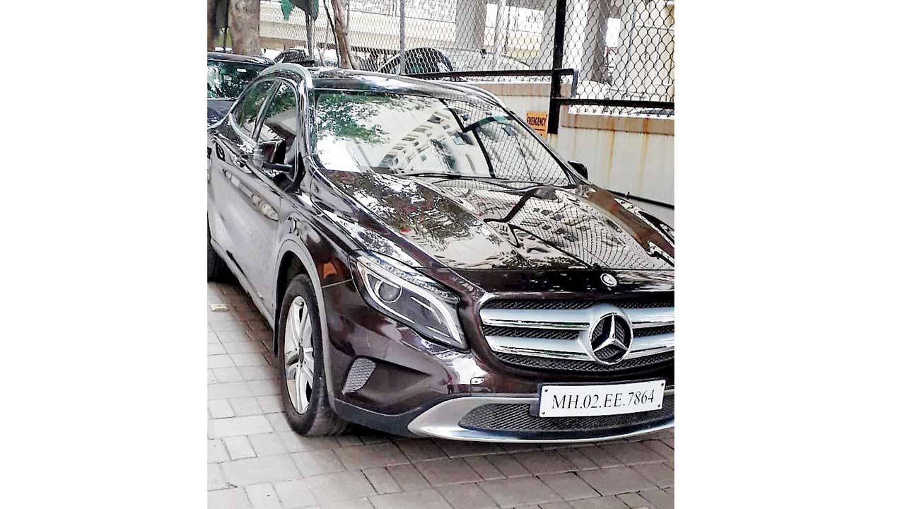 The Mercedes which brought Indrani home from Byculla women’s jail
