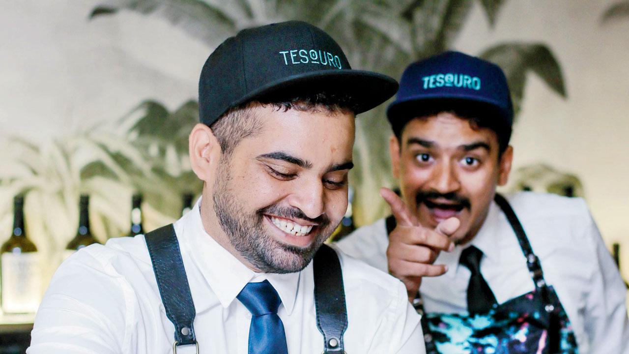 Tesouro’s operations head Karl Fernandes and bar manager Akshit Sharma