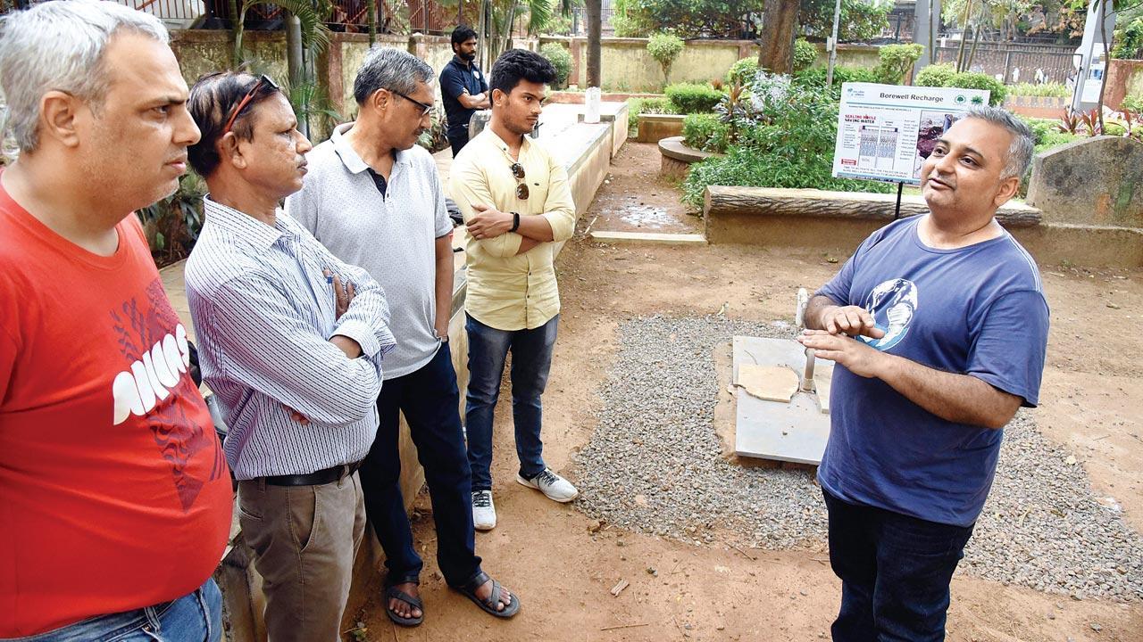 Mumbai: Water conservationist encourages housing societies to instal rainwater harvesting percolation pits