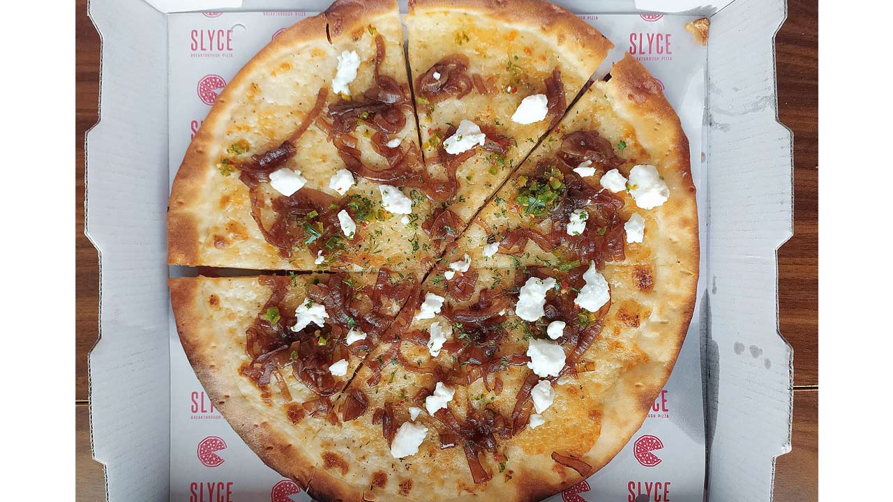 Caramelised onion and chevre
