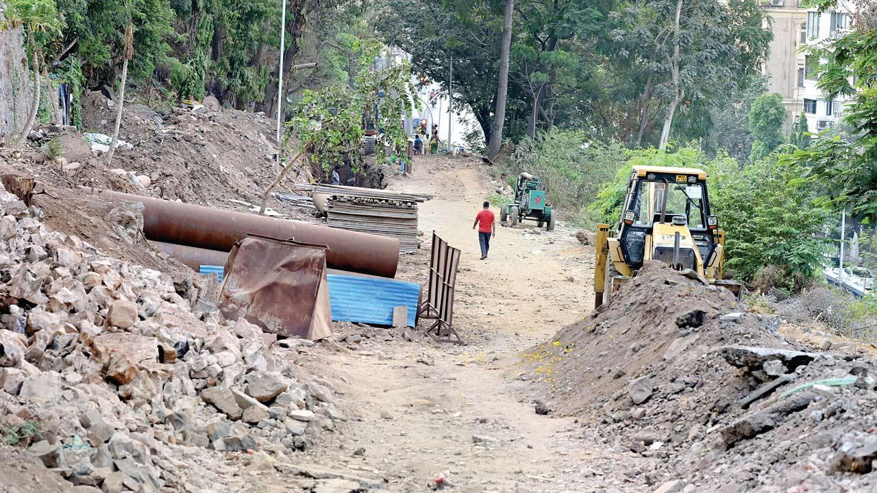 2 years on, important Malabar Hill road still under repair