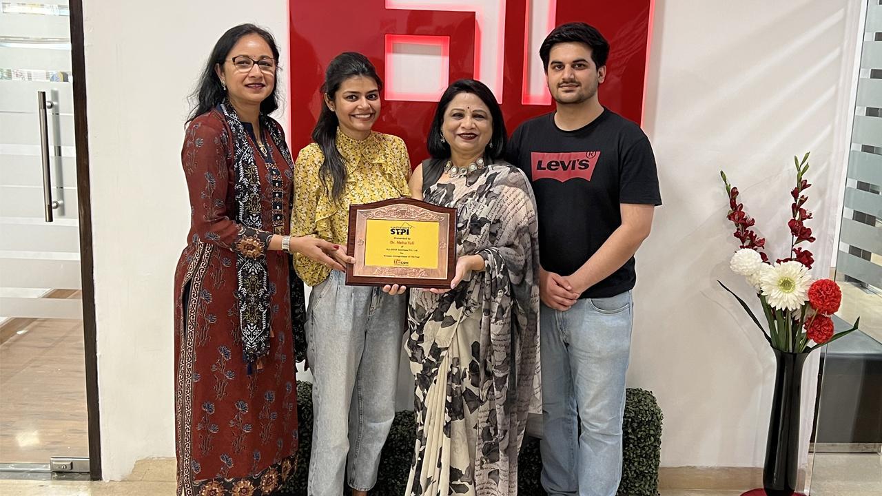 Founder of Chitkara's incubated EdTech startup Dr. Neha Tuli, felicitated 