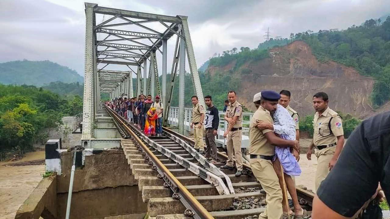 Assam floods: IAF airlifts 119 train passengers after bridge collapses in heavy rain