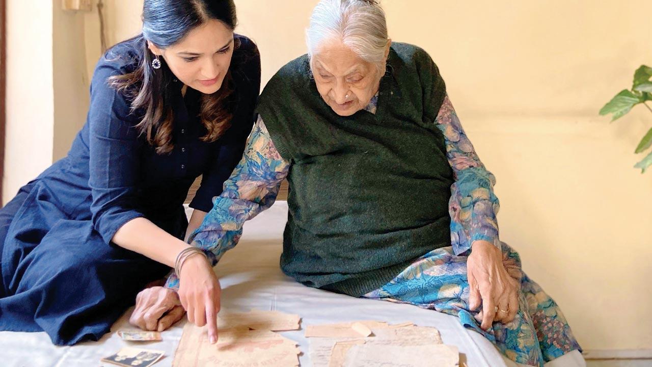 Aanchal Malhotra sifting through family archives with her grandmother Bhag Malhotra