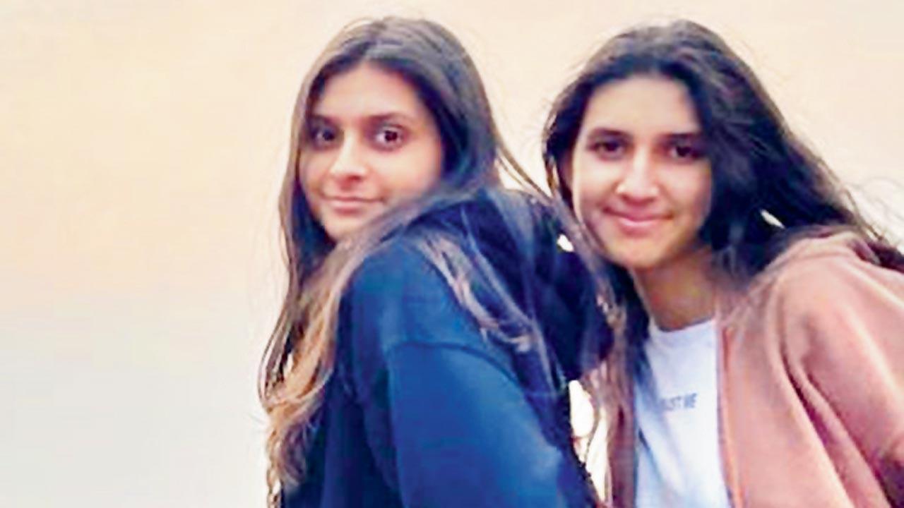 Arjun Rampal’s daughters Mahikaa  and Myra. Pic/Instagram