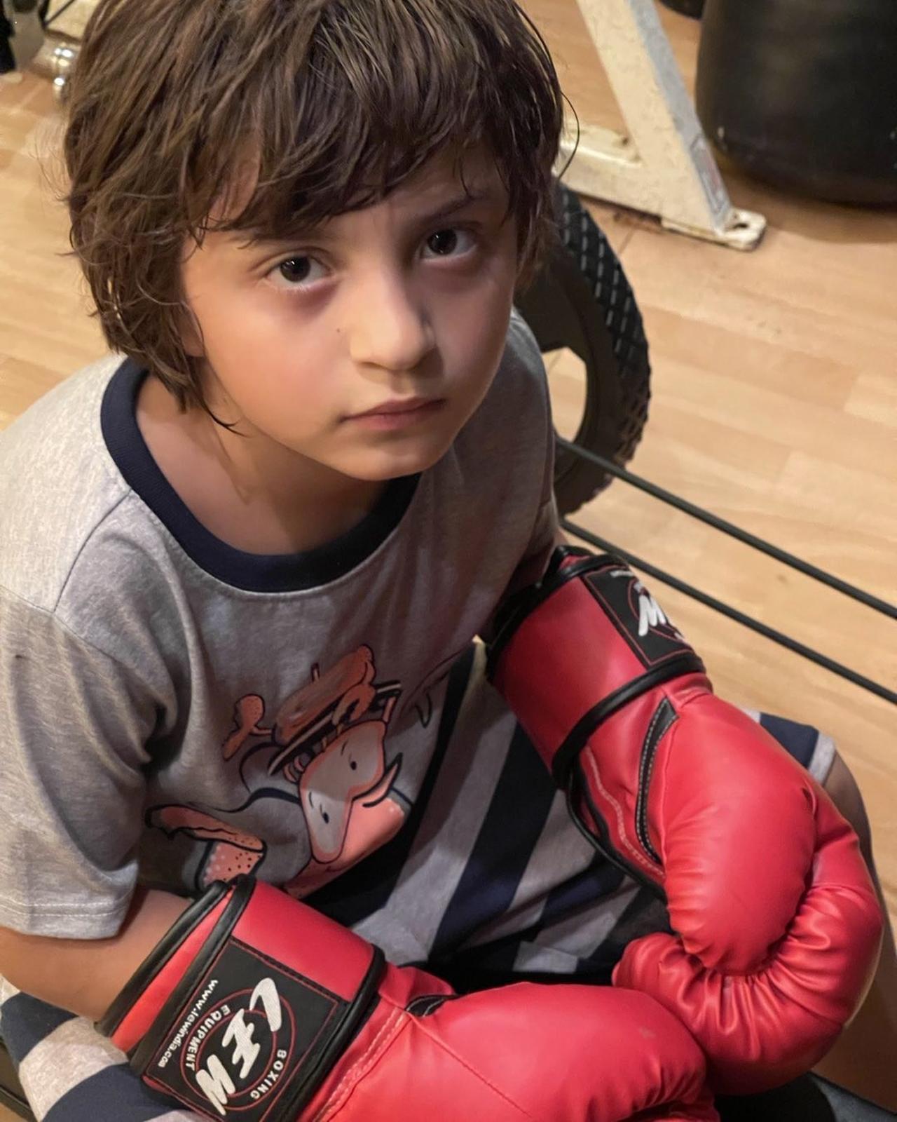 AbRam Khan channels his inner Mike Tyson for this candid click by mother Gauri Khan. The caption is totally apt by Gauri- 