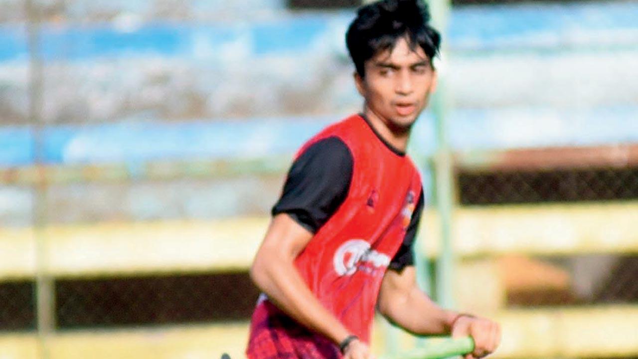 CTC’s Darshan Gaonkar at the MHAL Stadium on Monday. Pic/Sameer Markande