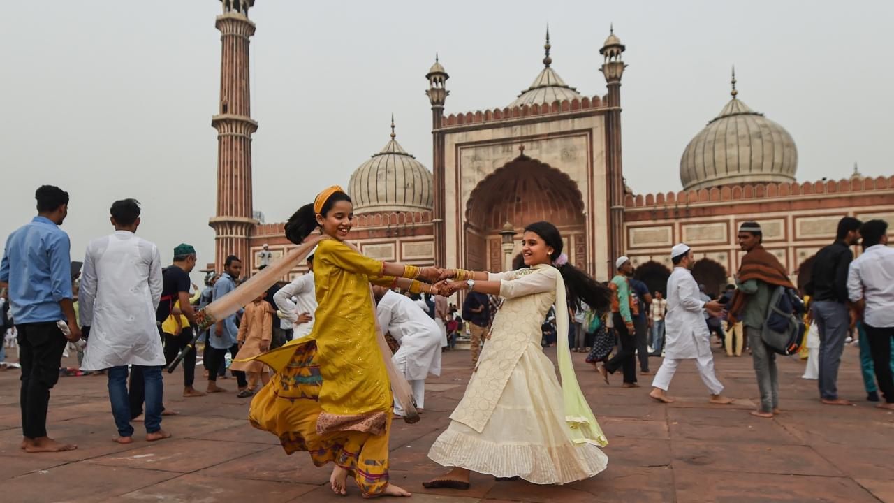 After almost two years of restrictions due to the COVID-19 pandemic, the devotees were able to offer namaz in large numbers at various mosques on the occasion. Pic/PTI