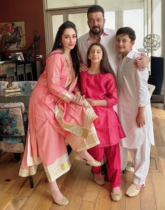 
Sanjay Dutt shared a family picture on the occasion of Eid. Says Maanayata Dutt, “Eid celebrations this year are all the more special for us with the success of KGF2 and all the love and support Sanjay received for his performance in the film. Despite all the challenges that came his way, he powered through for the love of his fans and his passion for the craft and the success of the film reinstilled that love even more. This celebration is all the more joyous and a happy one for the entire family and we wish everyone a happy, prosperous and peaceful Eid.” Click here to see full gallery
