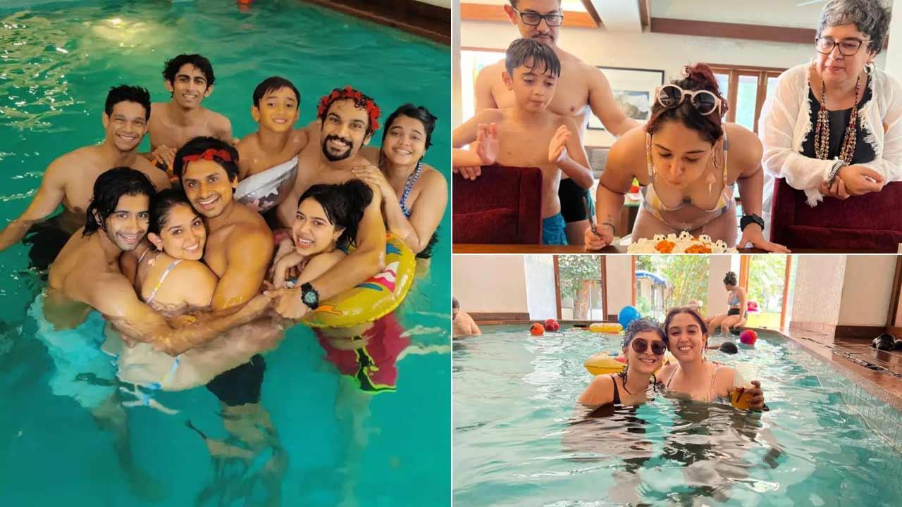 Viral photos: Ira Khan's pool party with Aamir, Reena takes over the internet