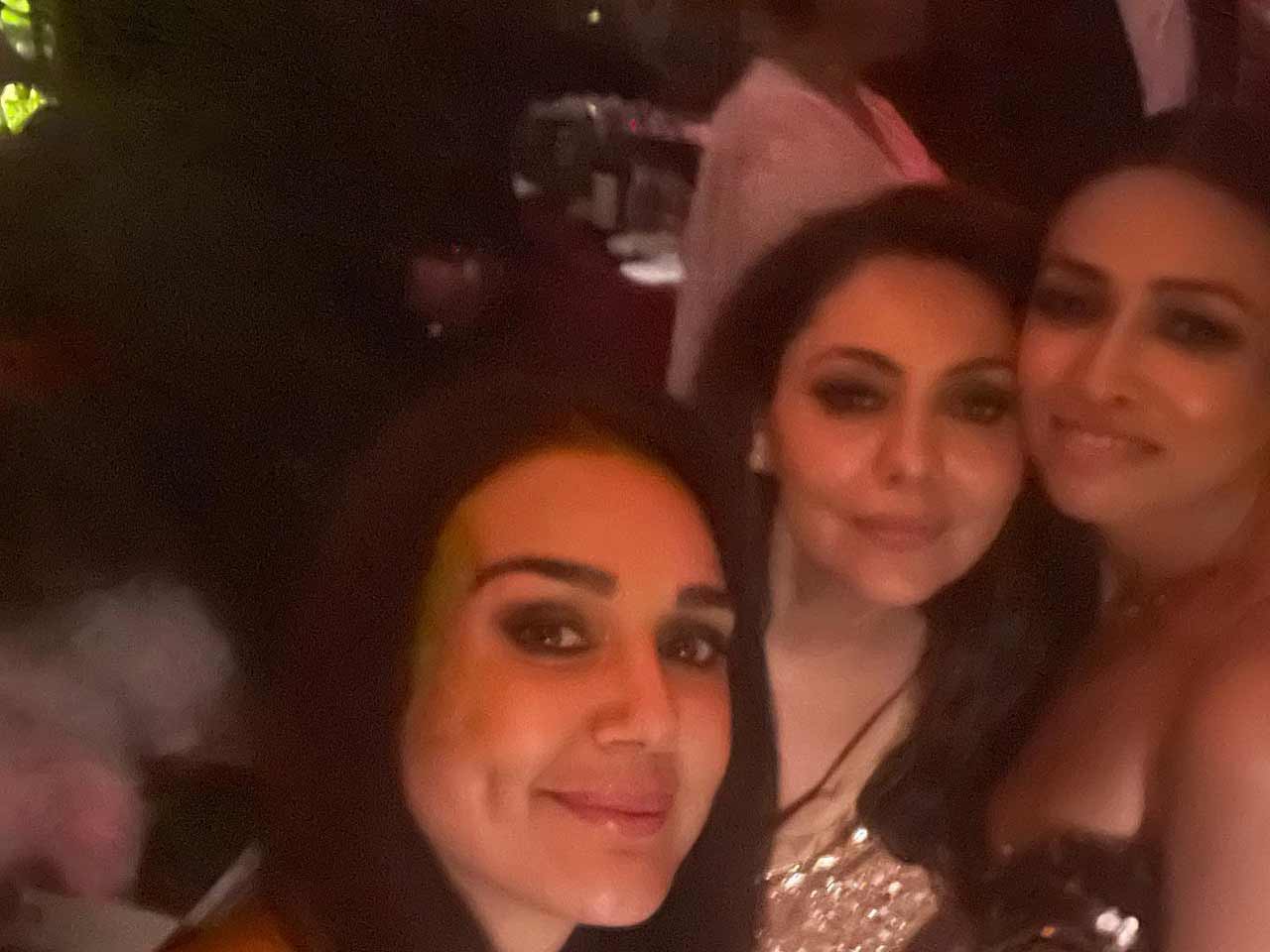 Gauri Khan also attended the party and the popular interior designer posed with her BFF Preity Zinta at the bash.