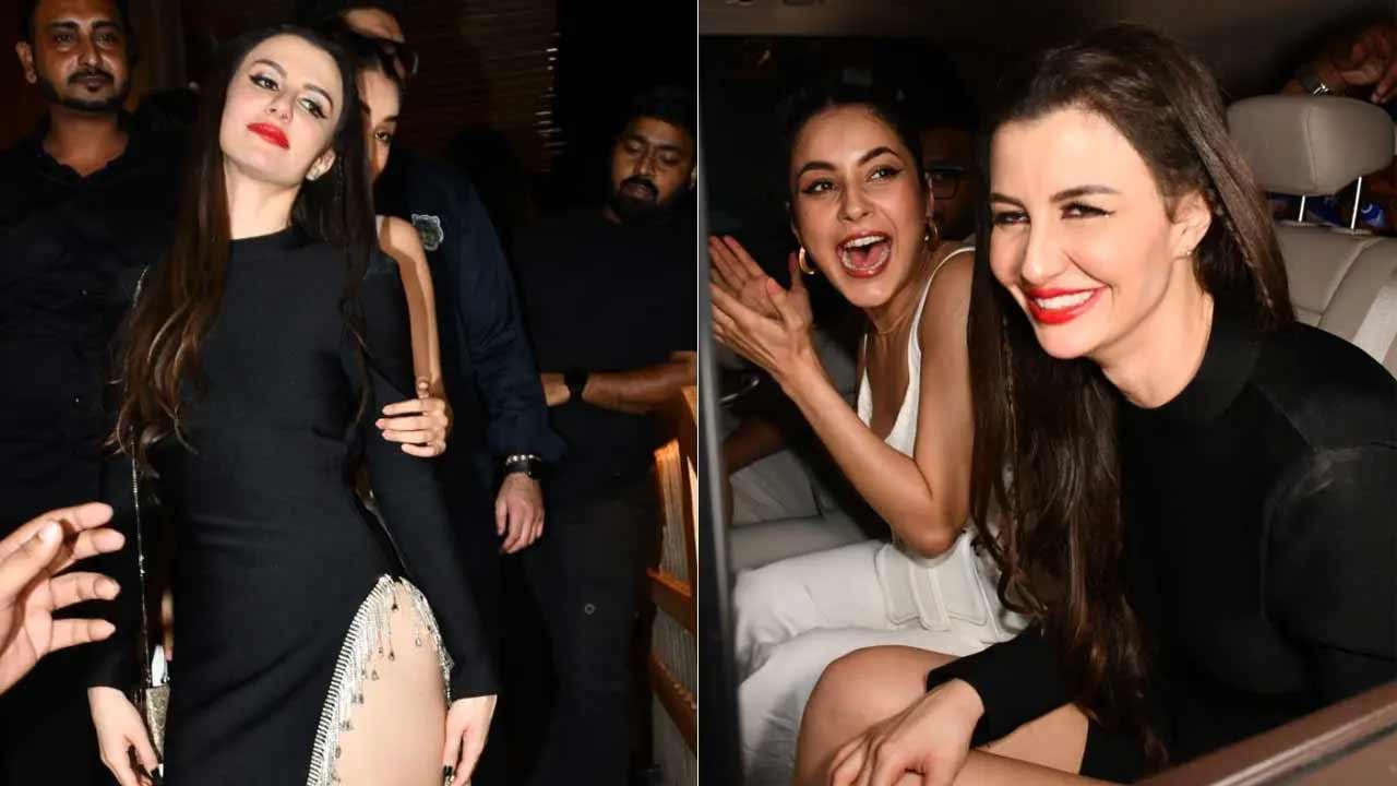 Shehnaaz Gill steals the show at Giorgia Andriani's birthday bash; looks like a vision in white
Shehnaaz Gill was seen wearing a white corset top, paired with white bootcut pants as she attended her new BFF Giorgia Andriani's birthday bash. The duo couldn't stop giggling all their way out of the restaurant in the city. All photos/Yogen Shah. View full gallery here.