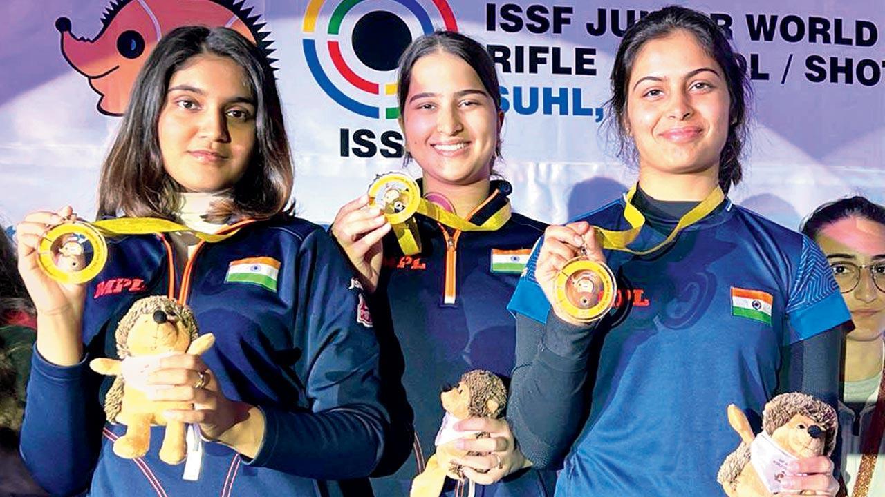 India women win 25m pistol team gold at Jr World Cup
