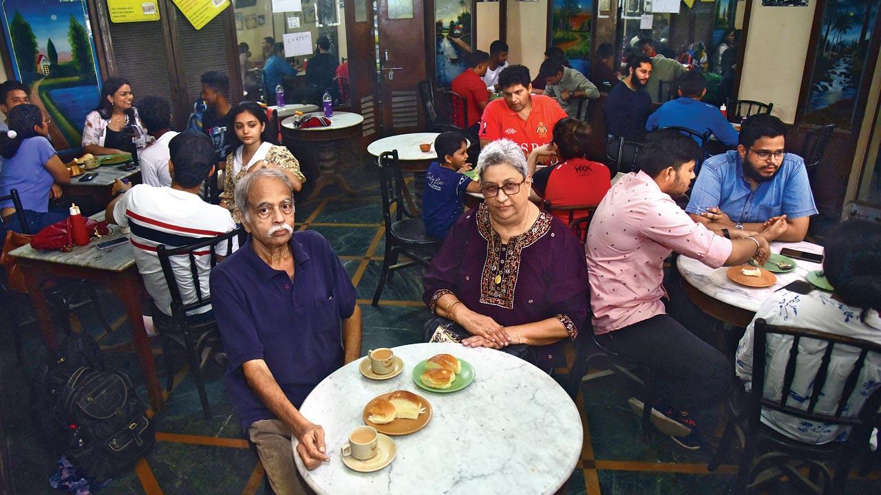 Deepak Rao and Tanaz Kerawalla outside Kerawalla & Company and at Sassanian Restaurant, Marine Lines. Pics/Shadab Khan