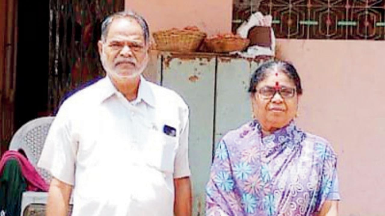 Pramod Zinjade, 64, and his wife Alka at Pothre village of Karmala tehsil 
