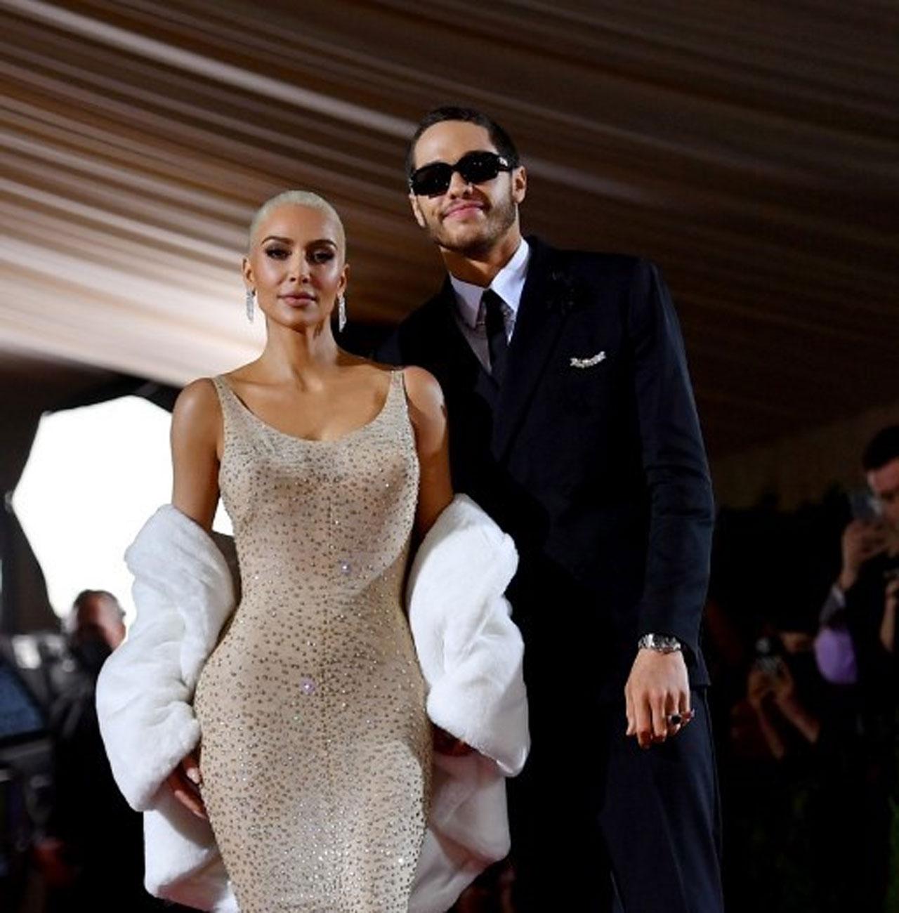 The business mogul who juggles a variety of portfolios, including reality TV star, owner of SKIMS, and KKW beauty, walked the red carpet in a shimmery Balenciaga gown, was once worn by Marilyn Monroe in 1962. Monroe wore the gown while singing 