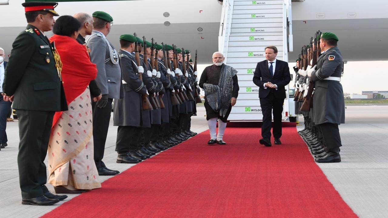 PM Narendra Modi arrives in Germany on first leg of three-nation Europe trip
