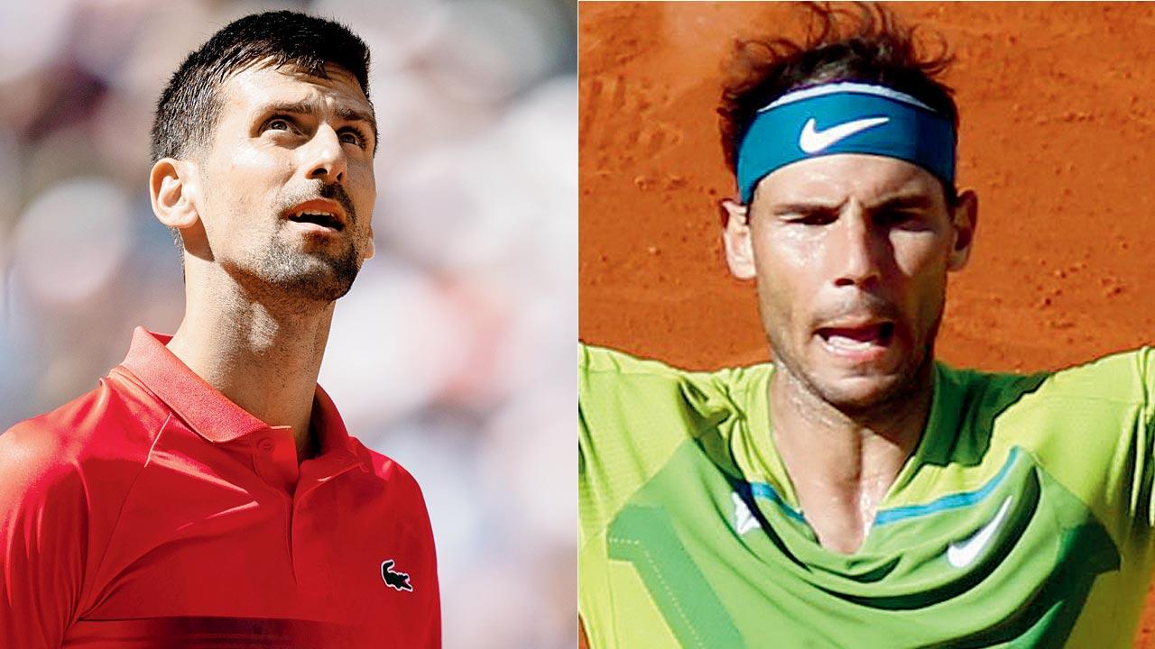Novak Djokovic and Rafael Nadal