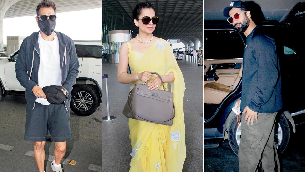 Staying casual: Arjun Rampal; Too chic for airport: Kangana Ranaut; Mud, mud ke naa dekh: Vicky Kaushal