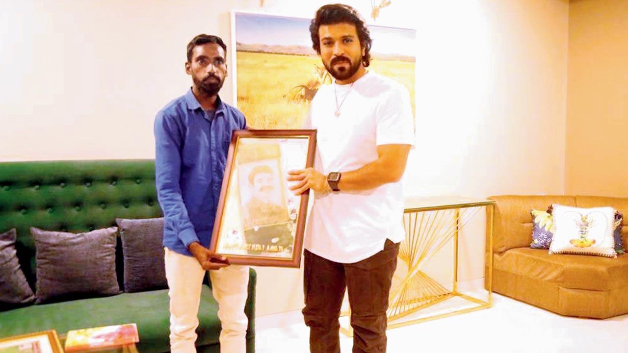 A rice portrait for Ram Charan