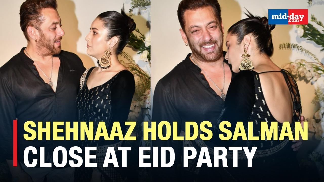 Shehnaaz Holds Salman Close, Hugs and Kisses Him At Arpita Khan's Eid Party