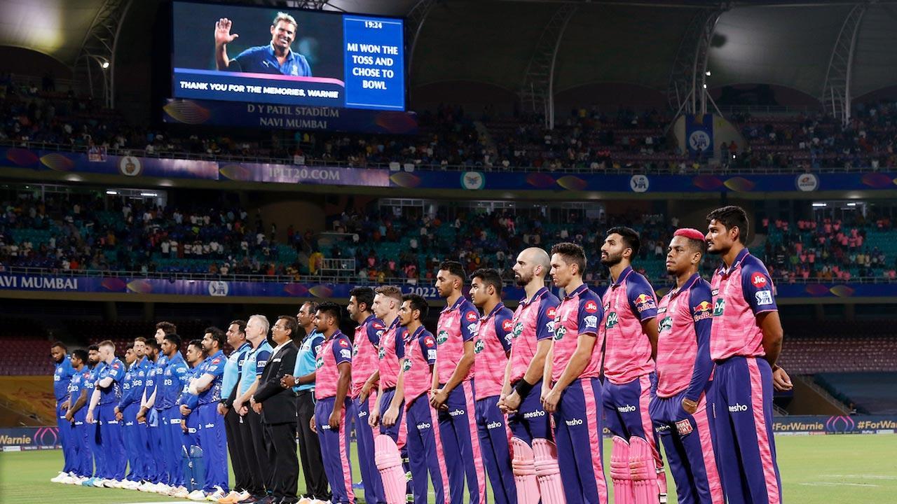IPL 2022: Rajasthan Royals, Mumbai Indians pay tribute to legend Shane Warne