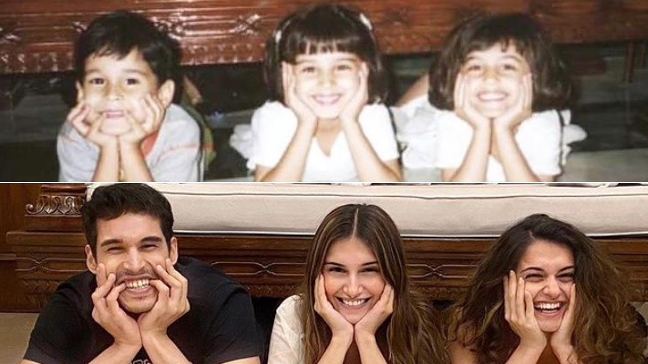 Tara Sutaria recreates her childhood picture with sister Pia and friend Mishal