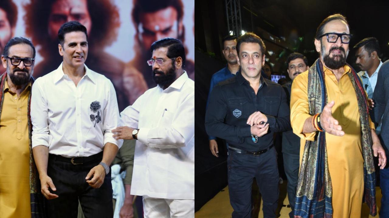Akshay Kumar and Salman Khan at the launch event on Wednesday in Mumbai