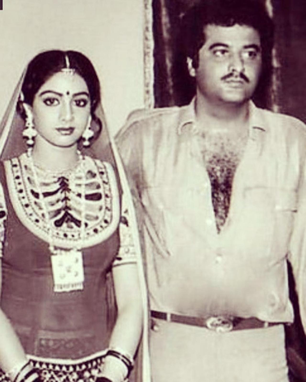 This is Boney Kapoor and Sridevi's first picture together clicked in September 1984 at Natraj Studios