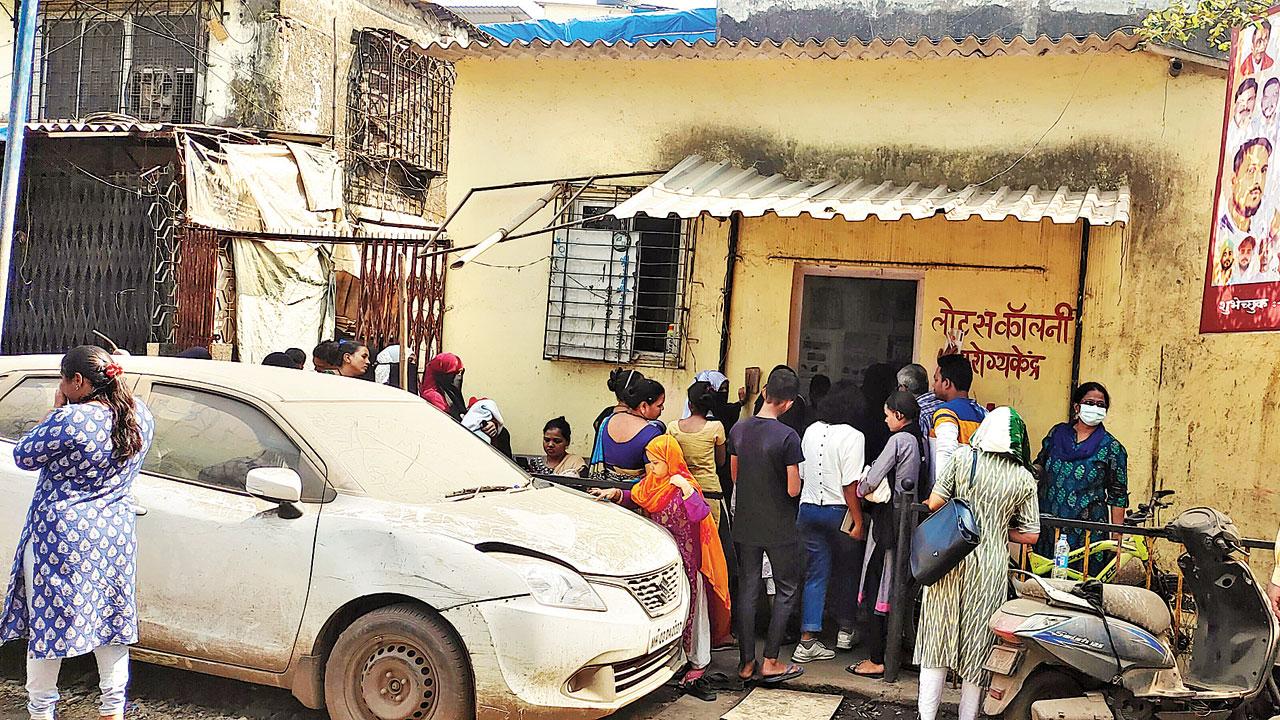 A BMC health post at Lotus Colony, Govandi