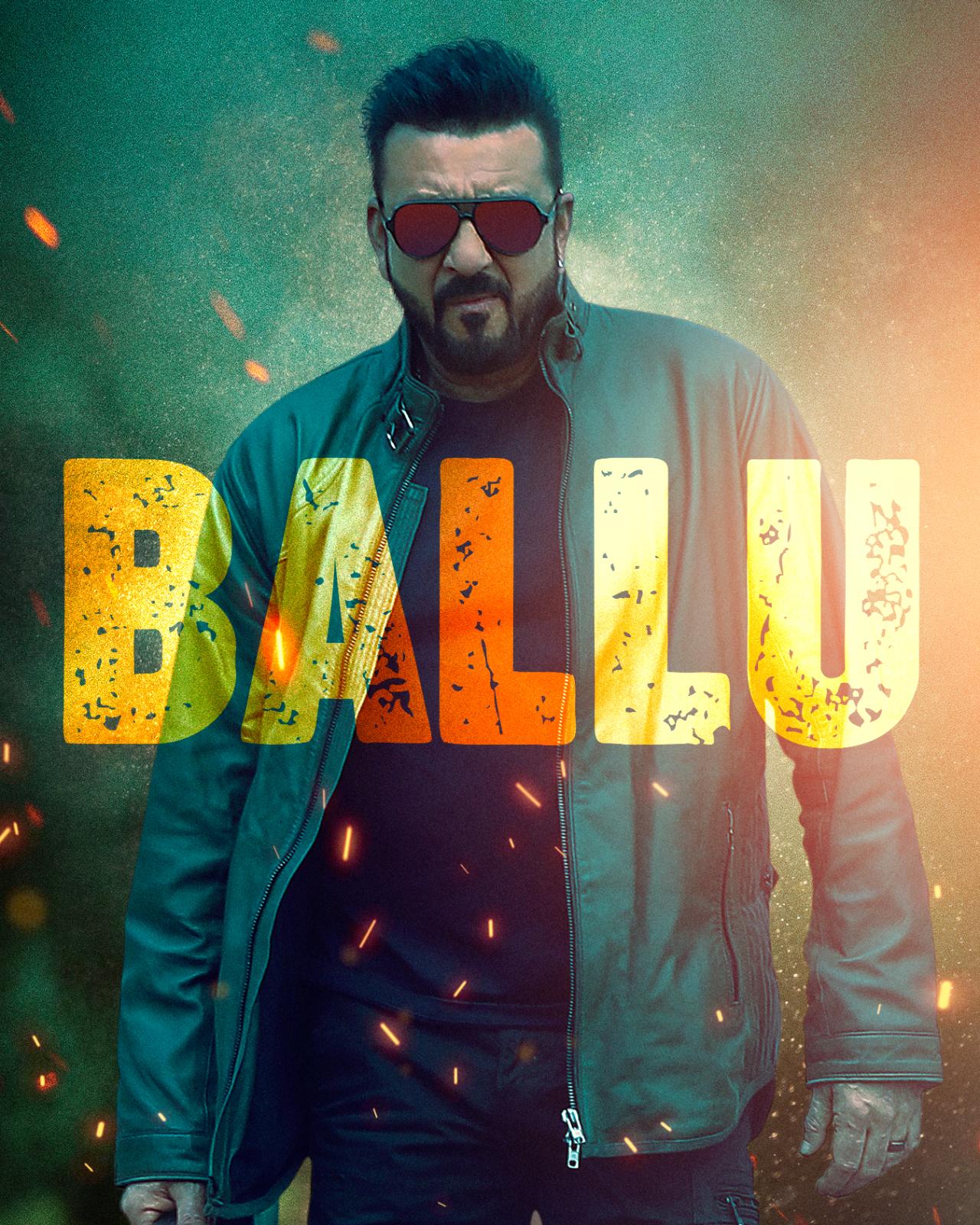 In all his swagger glory, Sanjay Dutt is seen dressed in a zipper jacket with cool shades and sporting a trimmed beard. His character has been introduced as Ballu