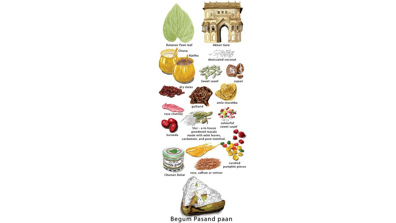 Begum Pasand Paan illustrated by Shawn Dsouza for enthucutlet