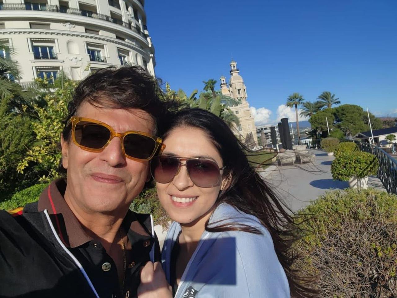 Bhavana and Chunky recently renewed their vows and the same was documented on the popular Netflix show 'Fabulous Lives of Bollywood Wives'. Bhavan shared a selfie clicked by Chunky with the stunning scenery of Monaco in the background