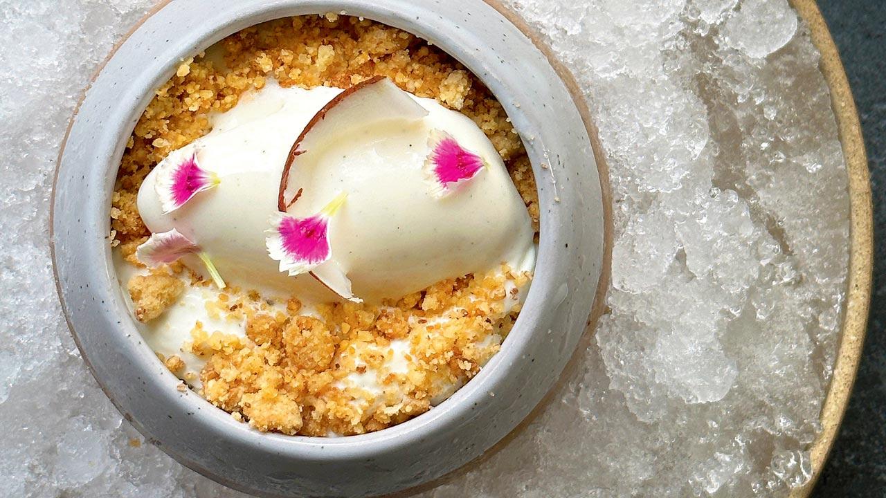 Coconut and jasmine sorbet