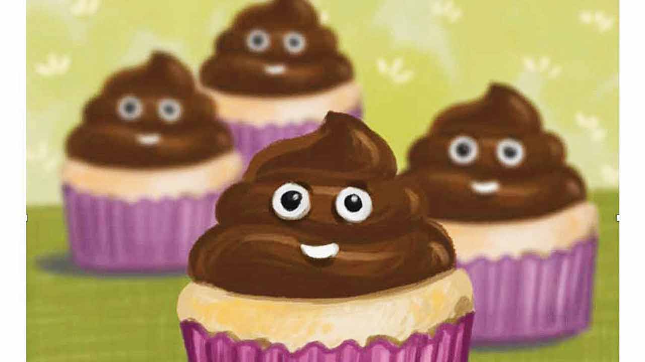 Emoji poop cake