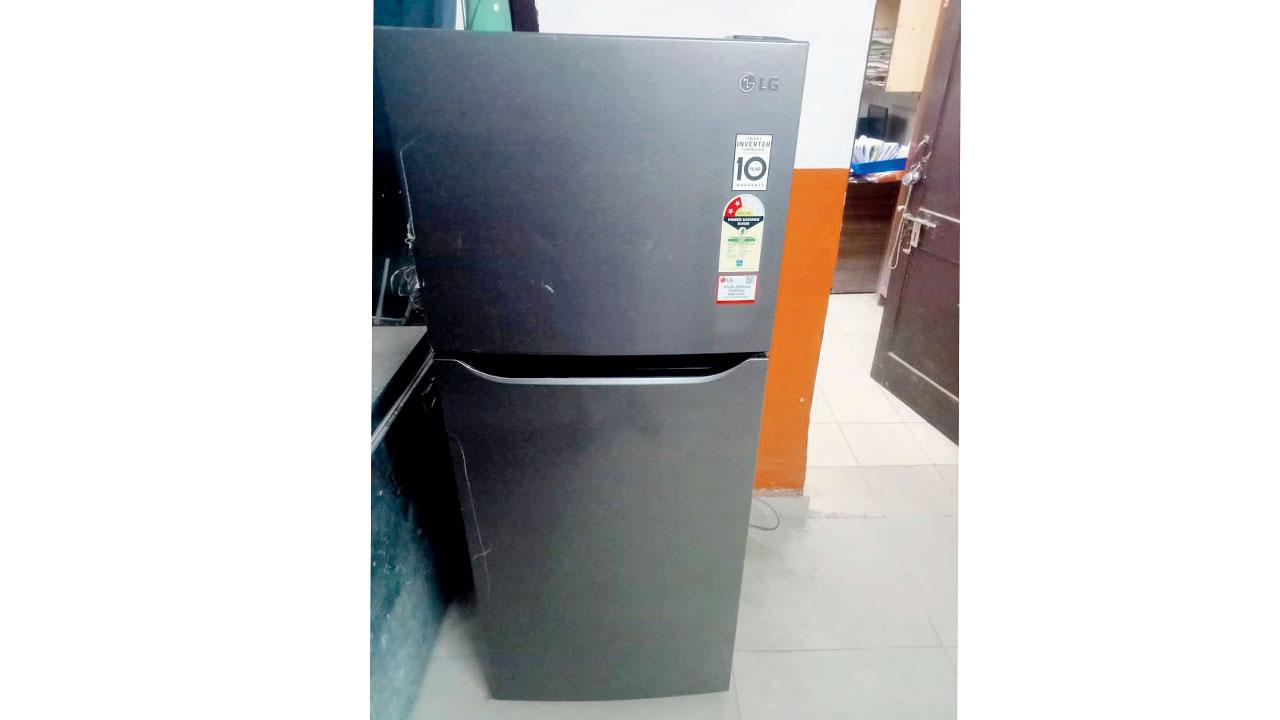 The fridge in which Poonawala stored the chopped up body parts of Shraddha Walkar. Pics/Hanif Patel